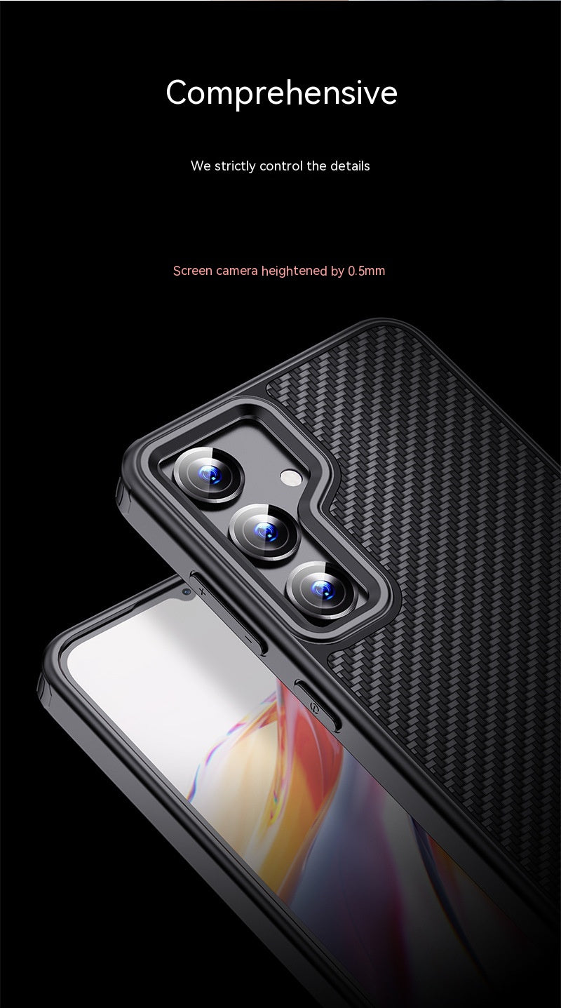 Boîtier de téléphone Aramid Fibre givrée Couverture de protection anti-goutte Coque magnétique