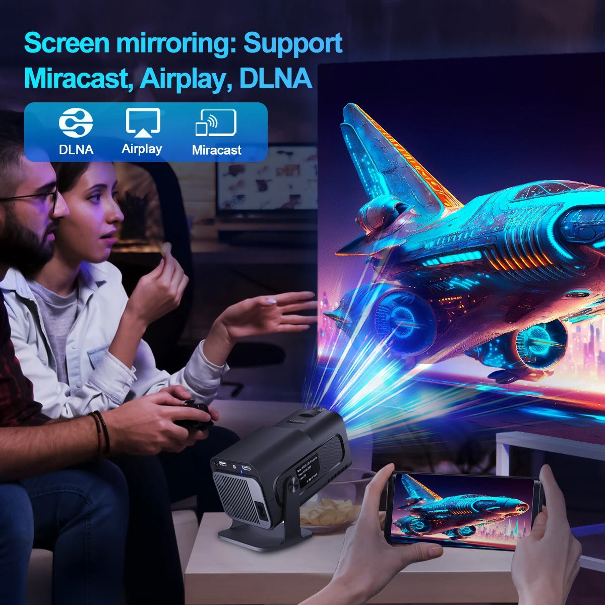 Petit projecteur 4K sans fil WiFi Smart 5G Projecteur