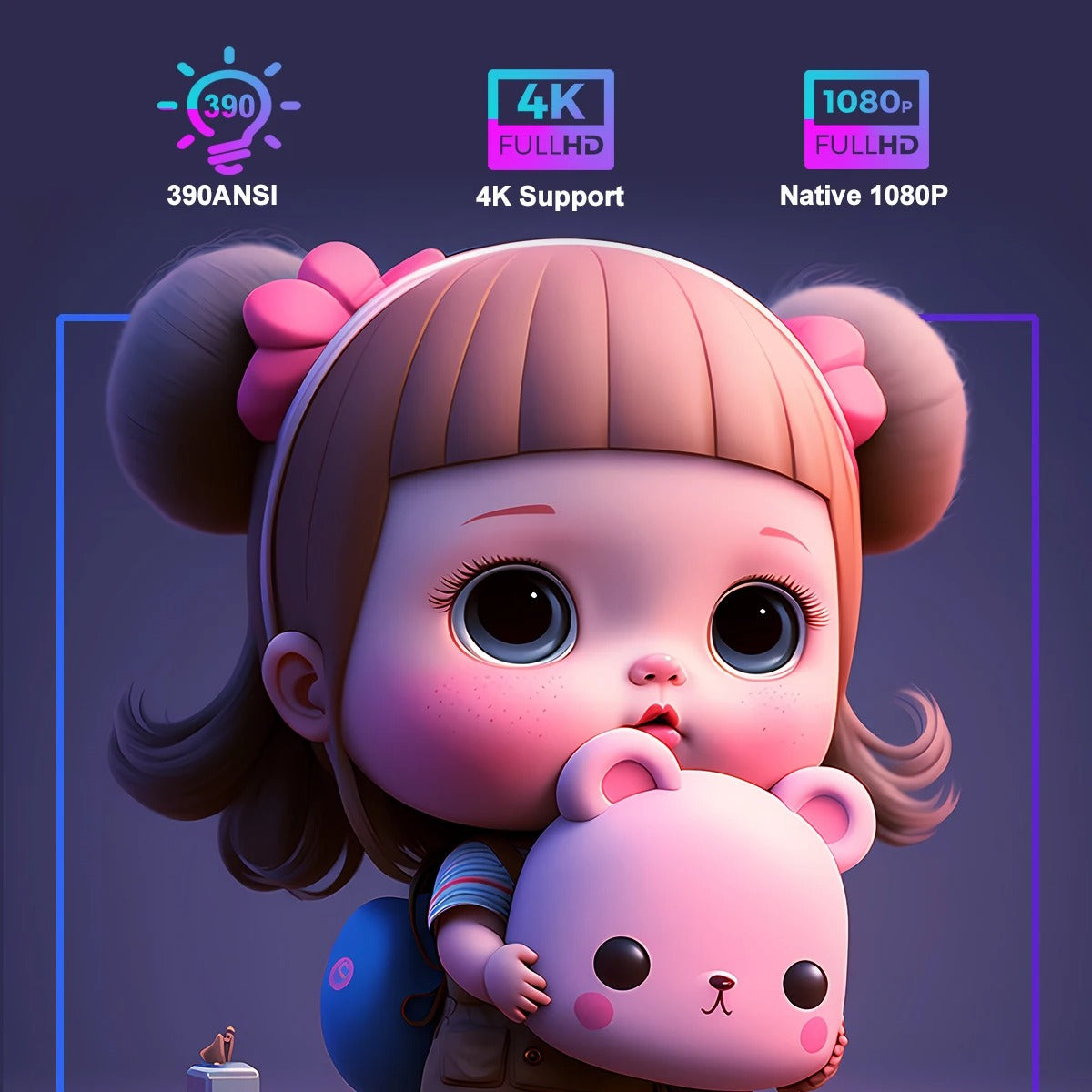 Petit projecteur 4K sans fil WiFi Smart 5G Projecteur
