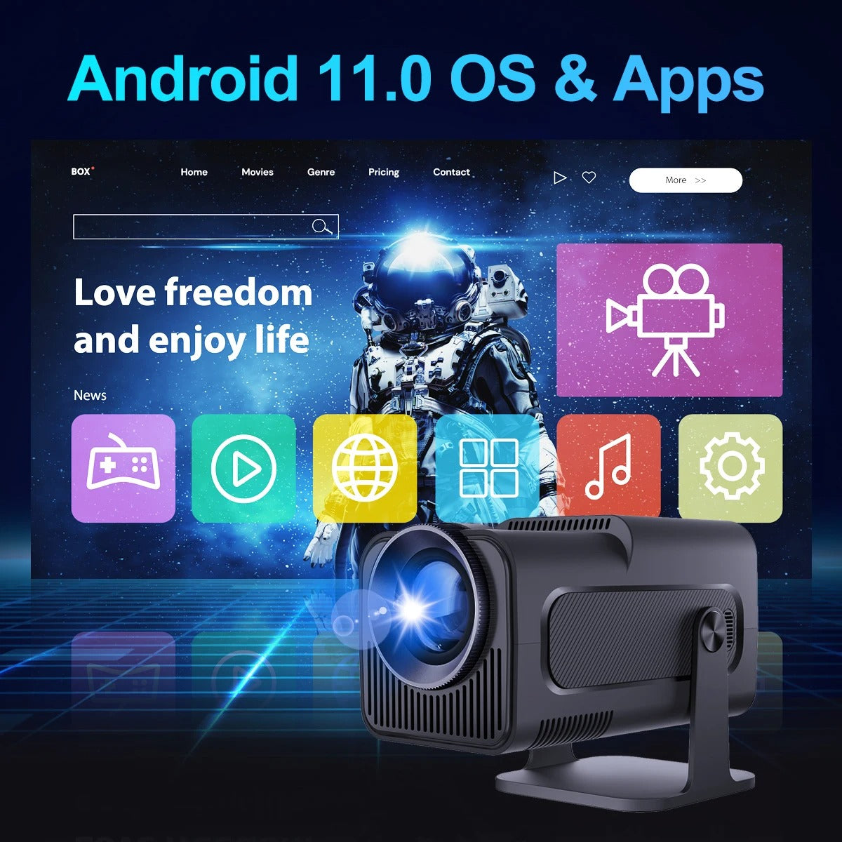 Petit projecteur 4K sans fil WiFi Smart 5G Projecteur