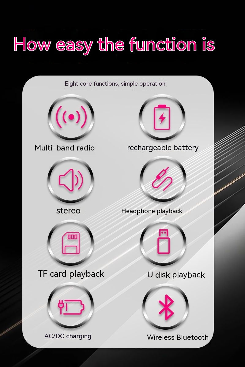 Haut-parleur signal forte stéréo radio portable