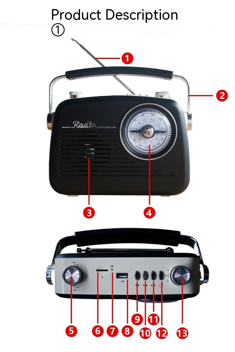 Haut-parleur signal forte stéréo radio portable
