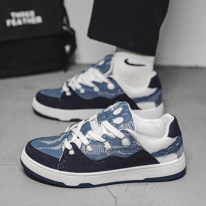 Hommes Étudiant Bas Haut Toile Niche Pain Casual Sports Skate Chaussures