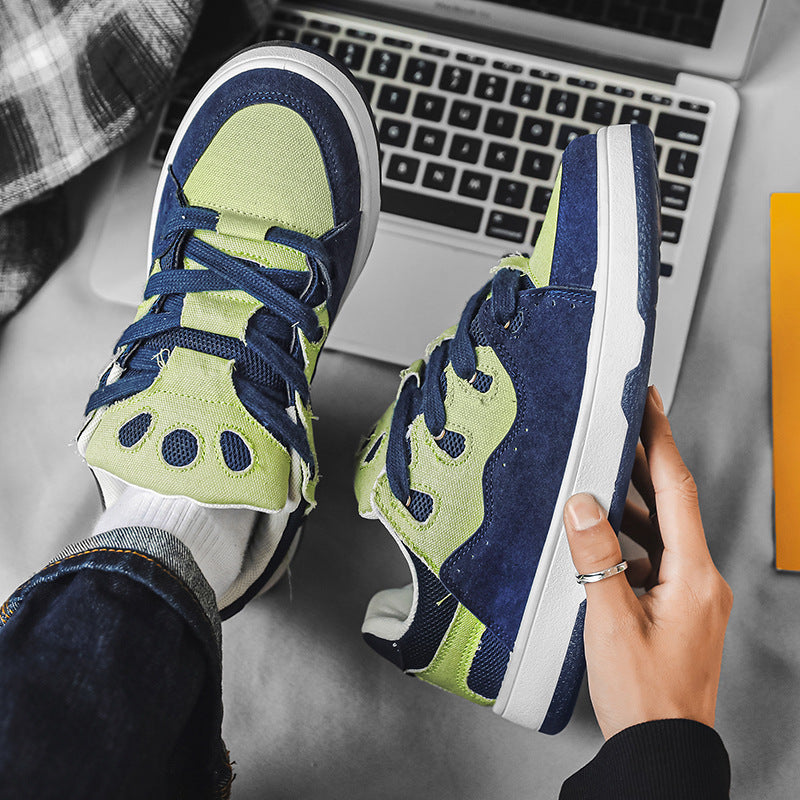 Hommes Étudiant Bas Haut Toile Niche Pain Casual Sports Skate Chaussures