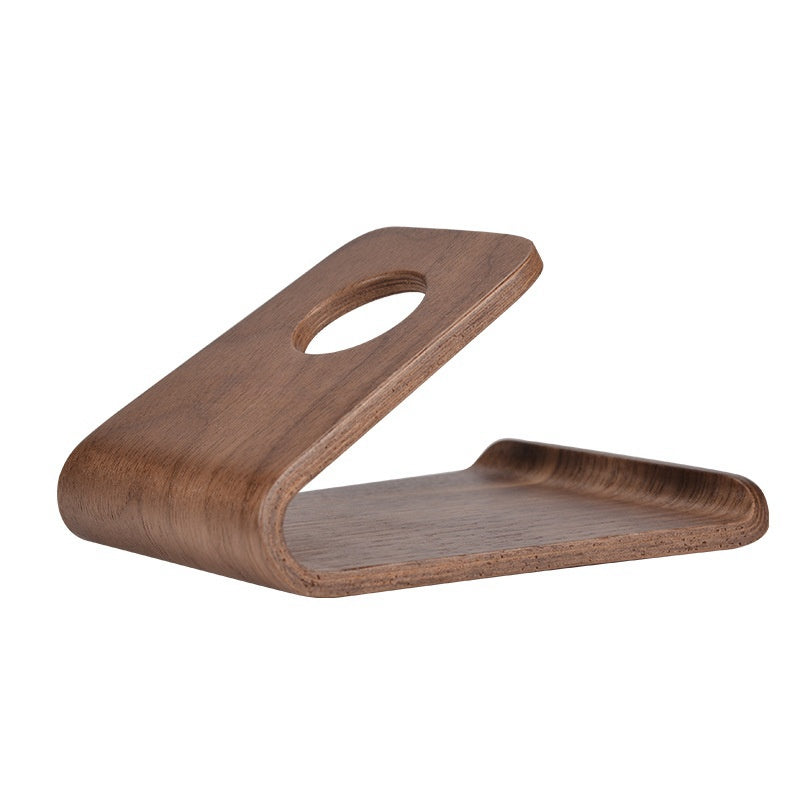 Noyer Magsafe Support de charge magnétique sans fil Téléphone mobile Base en bois massif