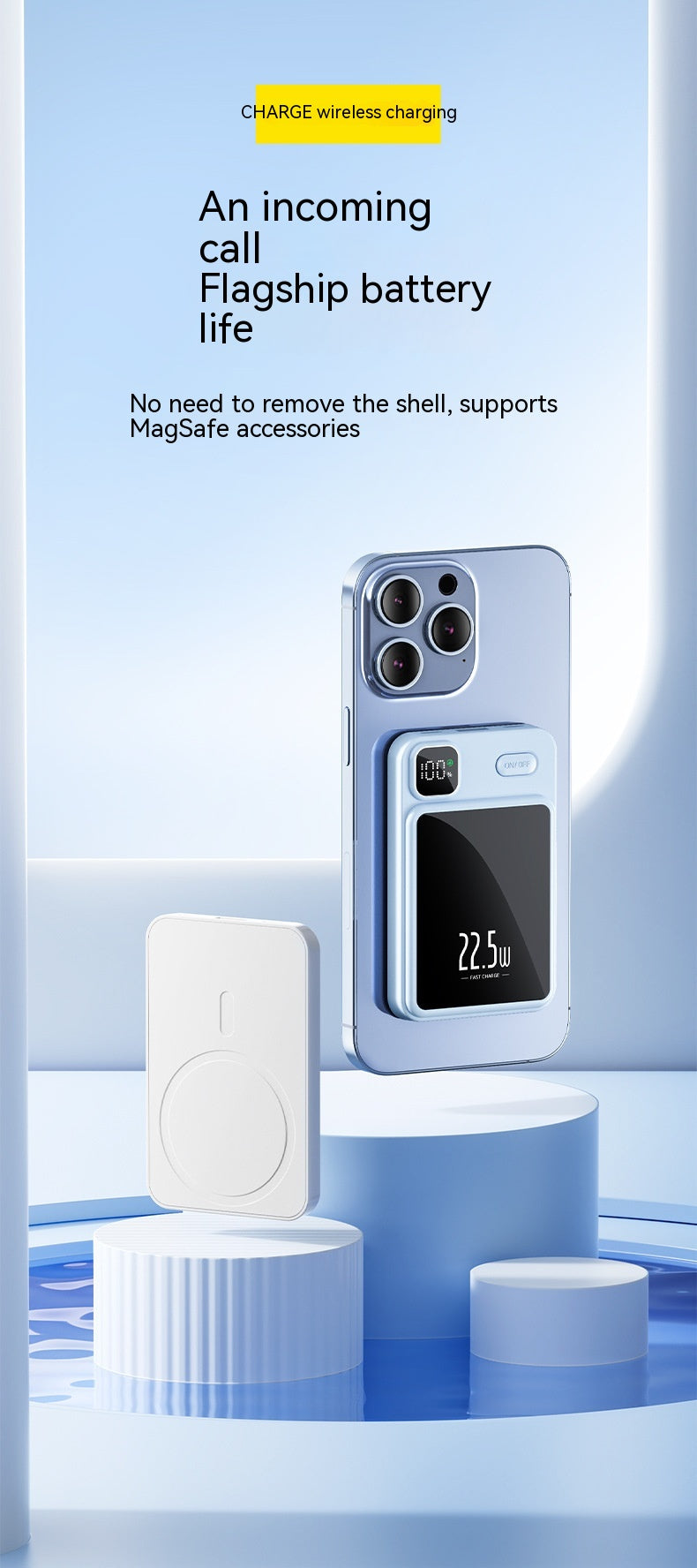 Banque de puissance magnétique 20000 MA Grande capacité charge rapide Mobile Power Gift