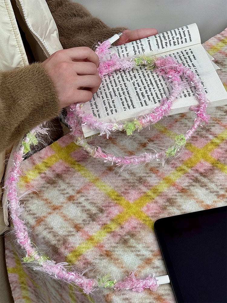 Câble de données de poudre de cerise en peluche