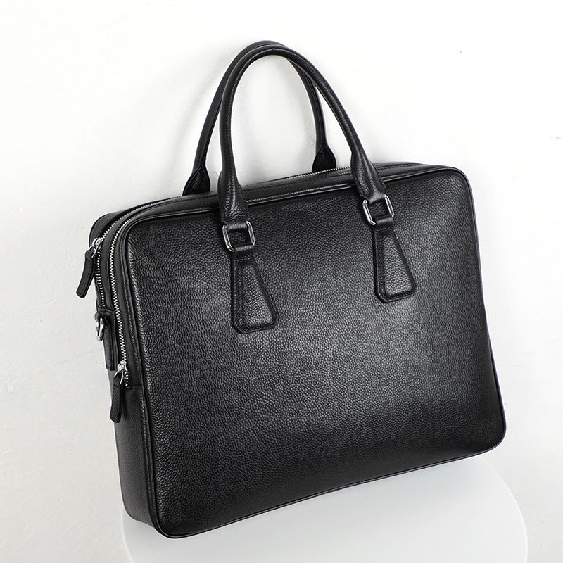 Sac à main Sac à main en cuir pour homme Cowhide horizontale Grande capacité