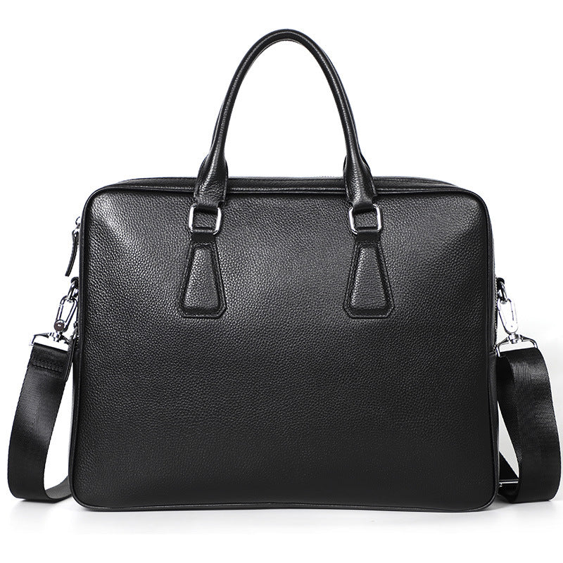 Sac à main Sac à main en cuir pour homme Cowhide horizontale Grande capacité