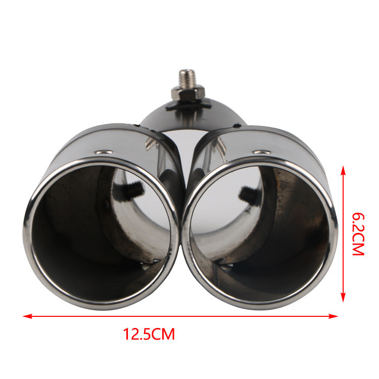 Automobile Universal Tail Double silencieux d'échappement en acier inoxydable