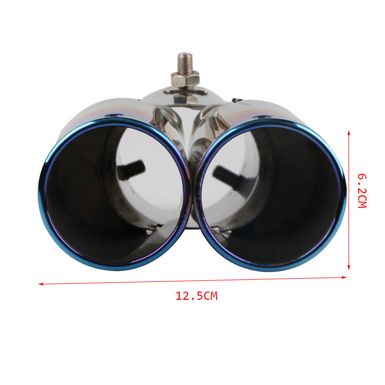 Automobile Universal Tail Double silencieux d'échappement en acier inoxydable