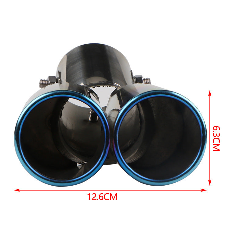 Automobile Universal Tail Double silencieux d'échappement en acier inoxydable