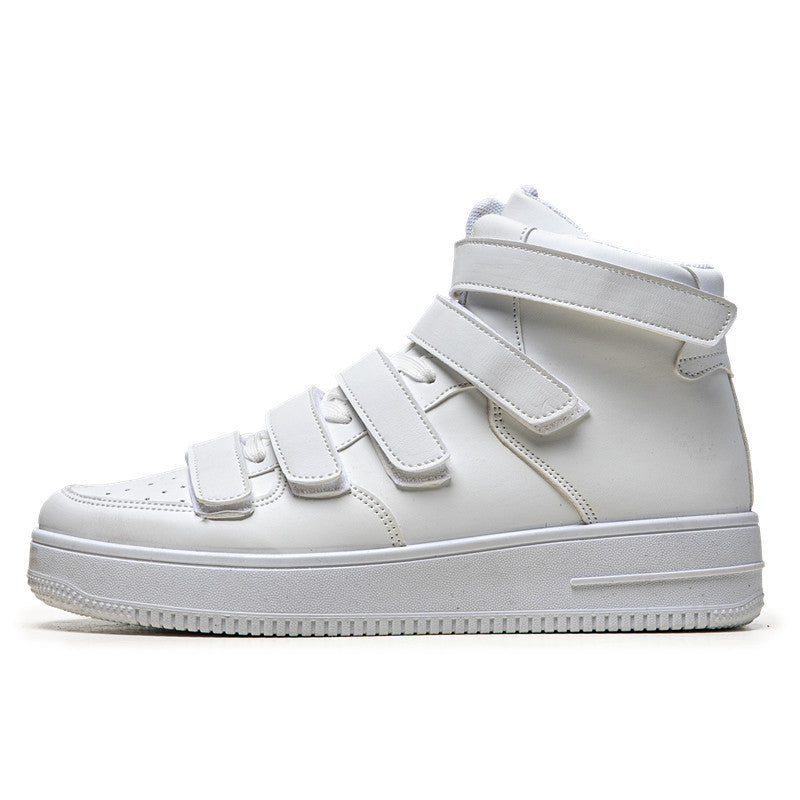 Printemps Hommes Haut-top Conseil Chaussures Trendy Jeunes Chaussures Étudiantes Blanc Velcro Sports Casual