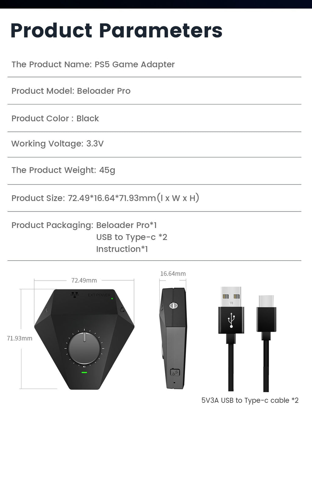 PS5 Jeu Keyboard Mouse Converter P5 Adaptateur Macro Bouton personnalisé