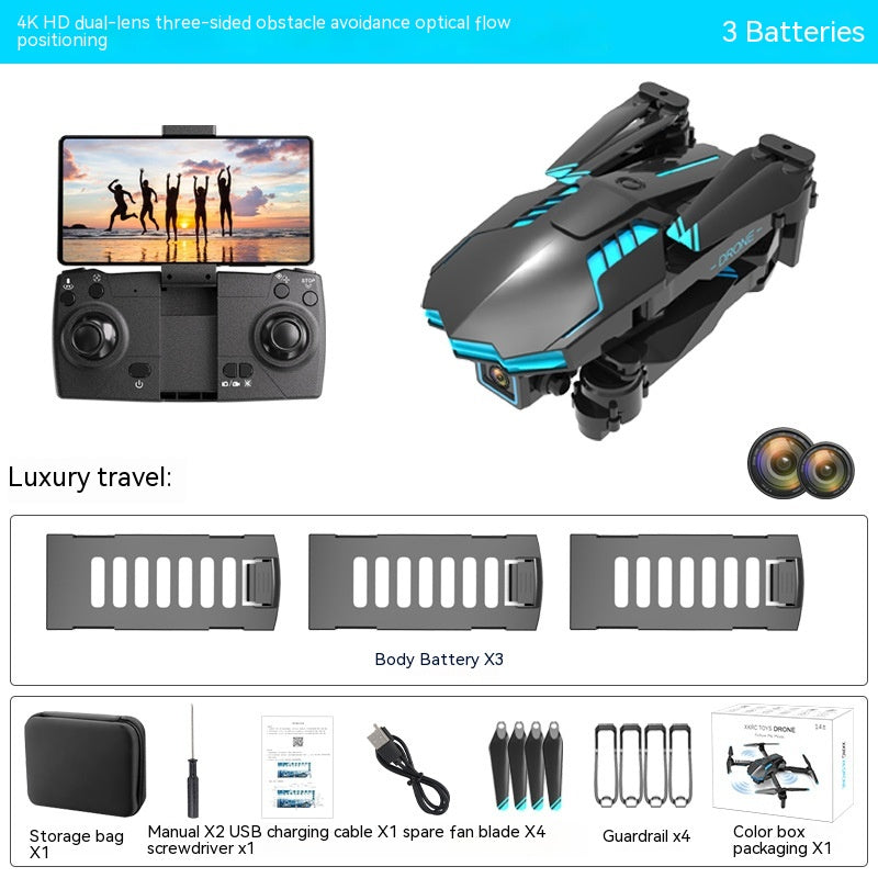 X6 Aérien 4k double caméra Évitement d'obstacle et de télécommande Aircraft Toy