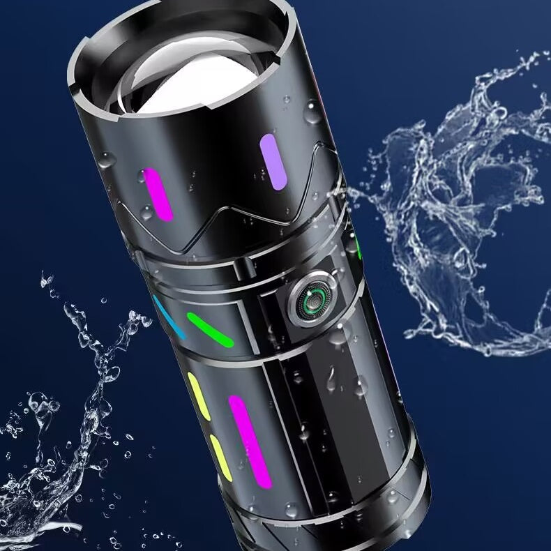 Lampe de poche fluorescente forte lumière rechargeable à distance LED