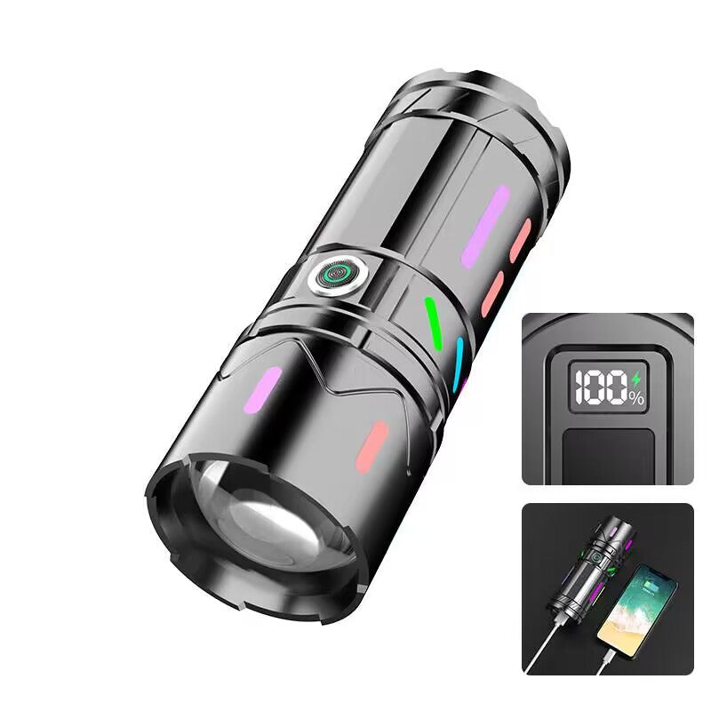 Lampe de poche fluorescente forte lumière rechargeable à distance LED