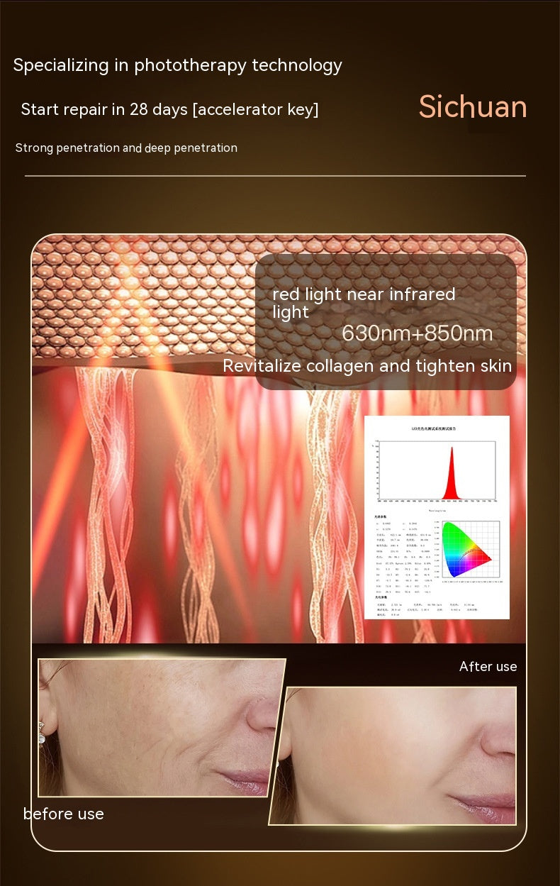 Photothérapie infrarouge Beauty Apparatus Face Led Couleur Light Peau Rejuvenation Beauty Masque