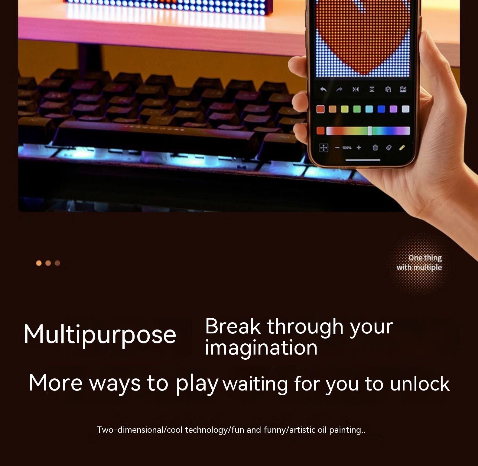 Bricolage Pixel Ambiance Bon article Disposition Night Light E-sports Décoration Table Lampe Bureau C