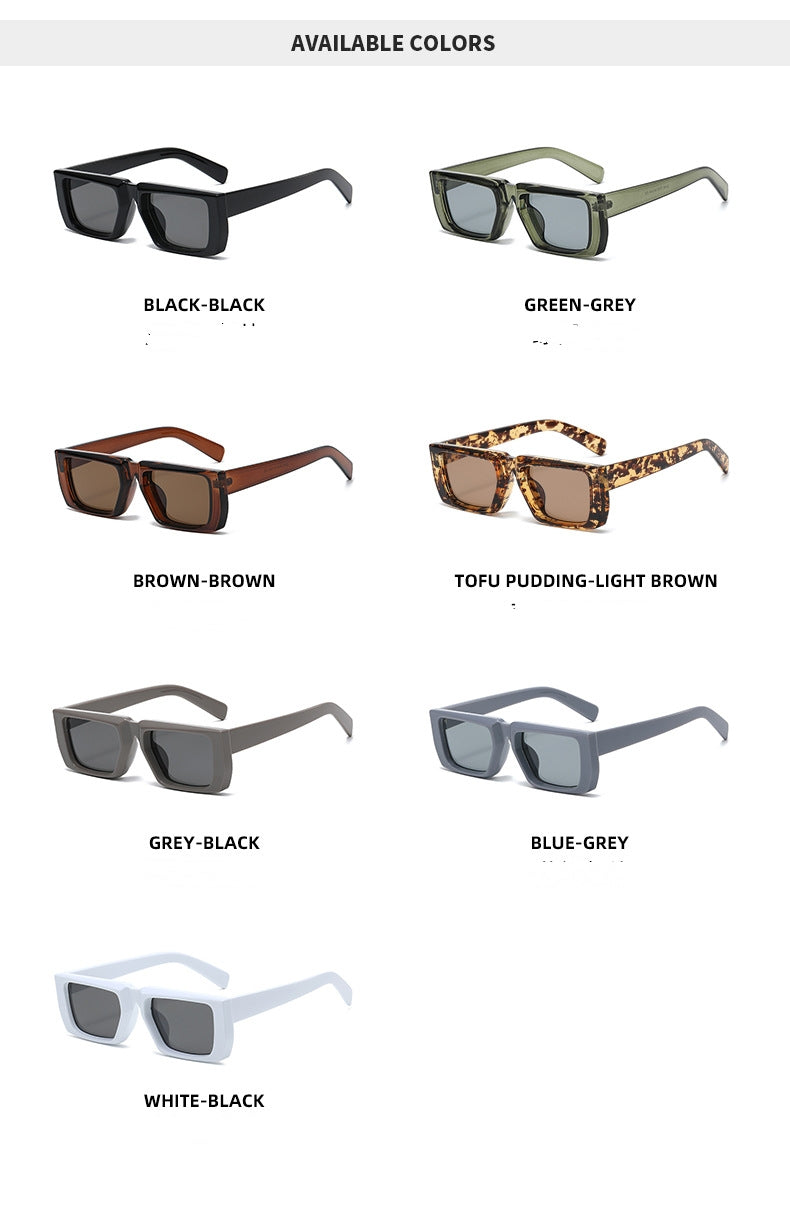 Y2K Girl Super Cool Street Shooting UV-proof Lunettes de soleil en forme spéciale