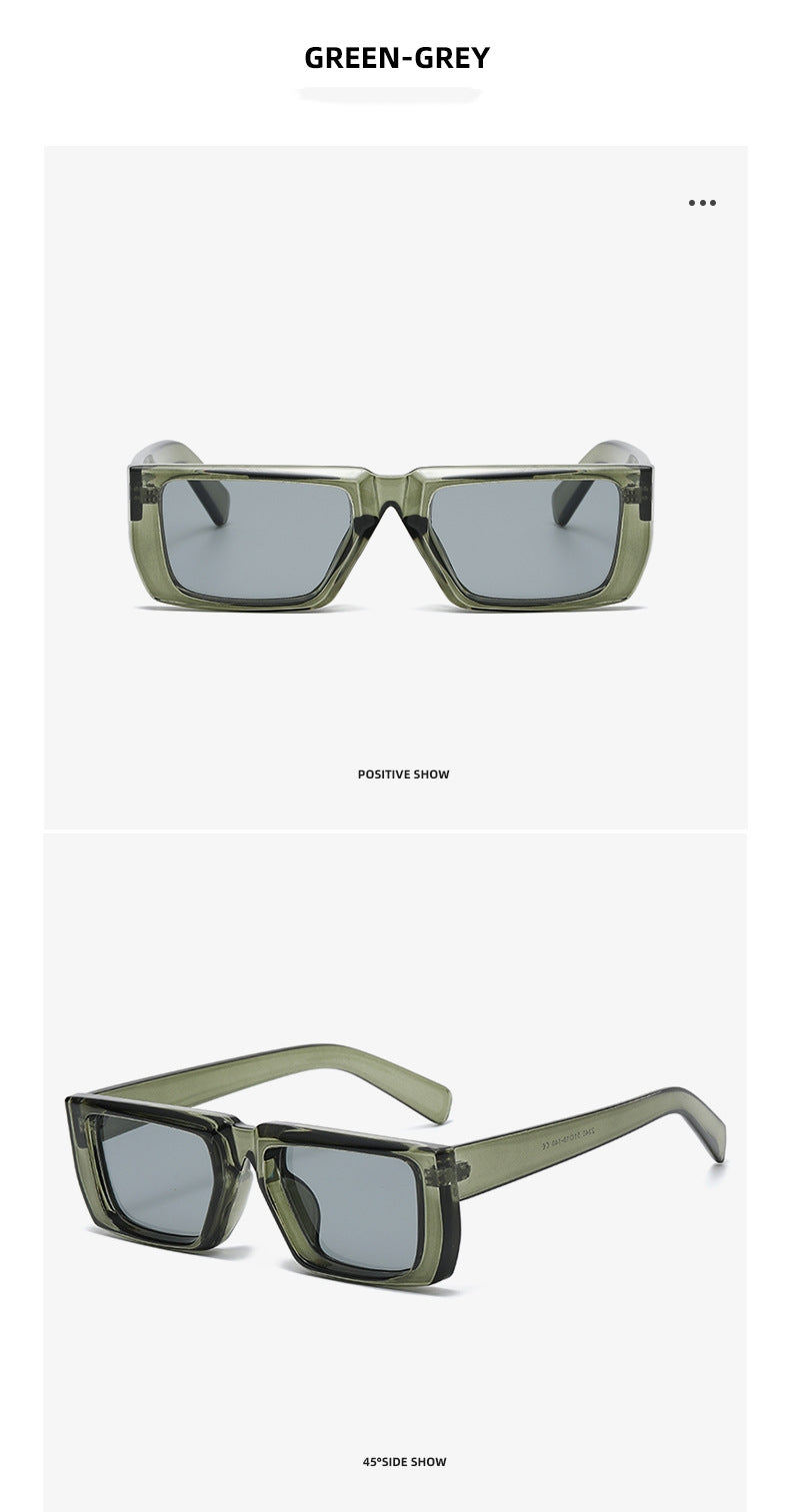 Y2K Girl Super Cool Street Shooting UV-proof Lunettes de soleil en forme spéciale