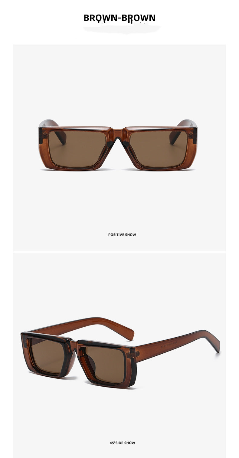 Y2K Girl Super Cool Street Shooting UV-proof Lunettes de soleil en forme spéciale