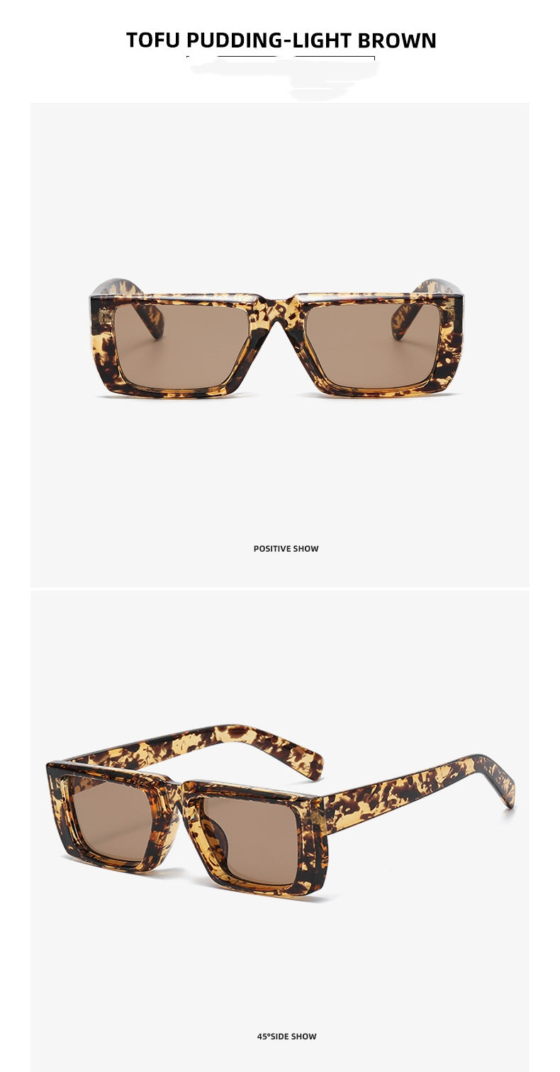 Y2K Girl Super Cool Street Shooting UV-proof Lunettes de soleil en forme spéciale