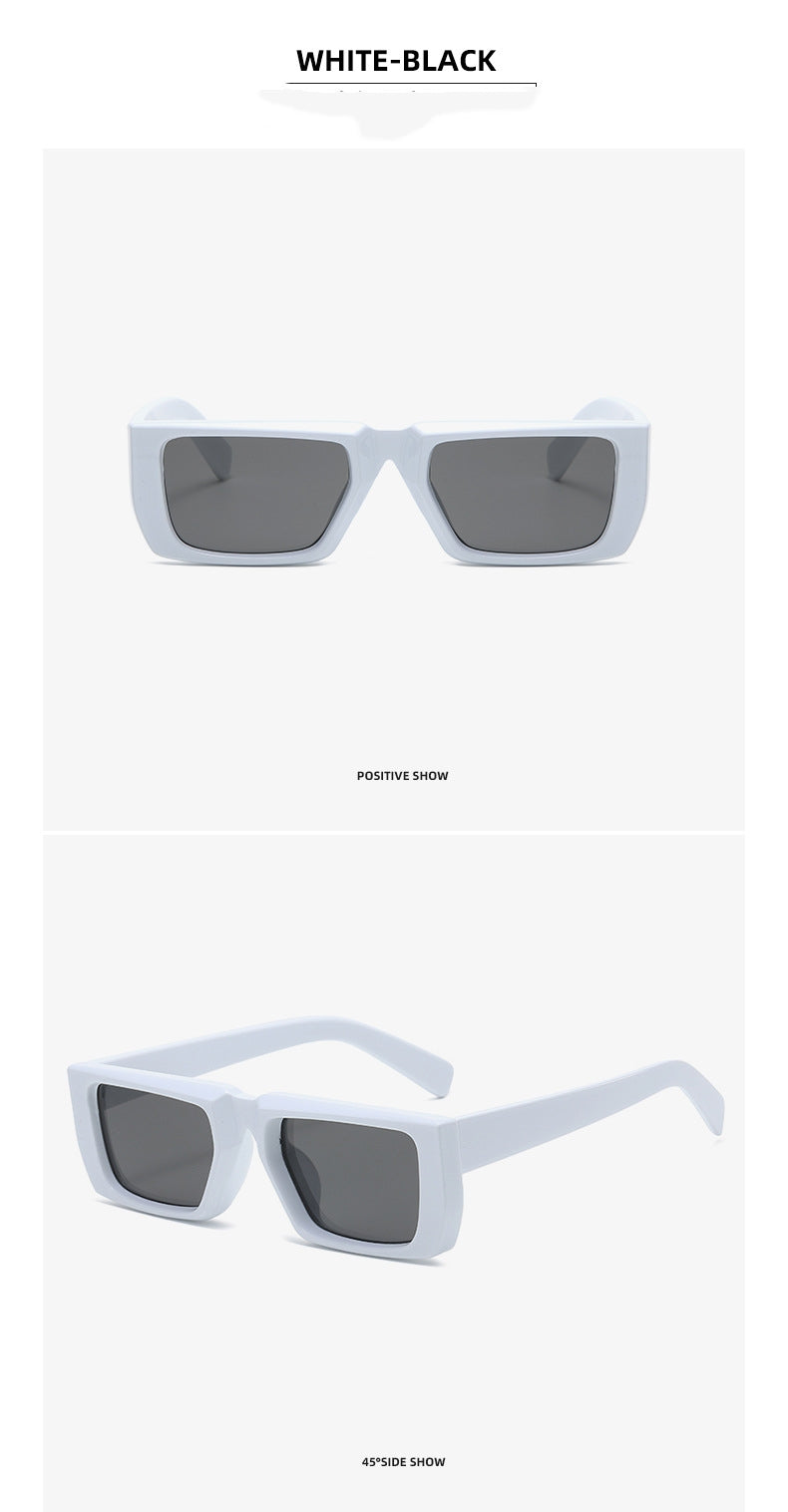 Y2K Girl Super Cool Street Shooting UV-proof Lunettes de soleil en forme spéciale