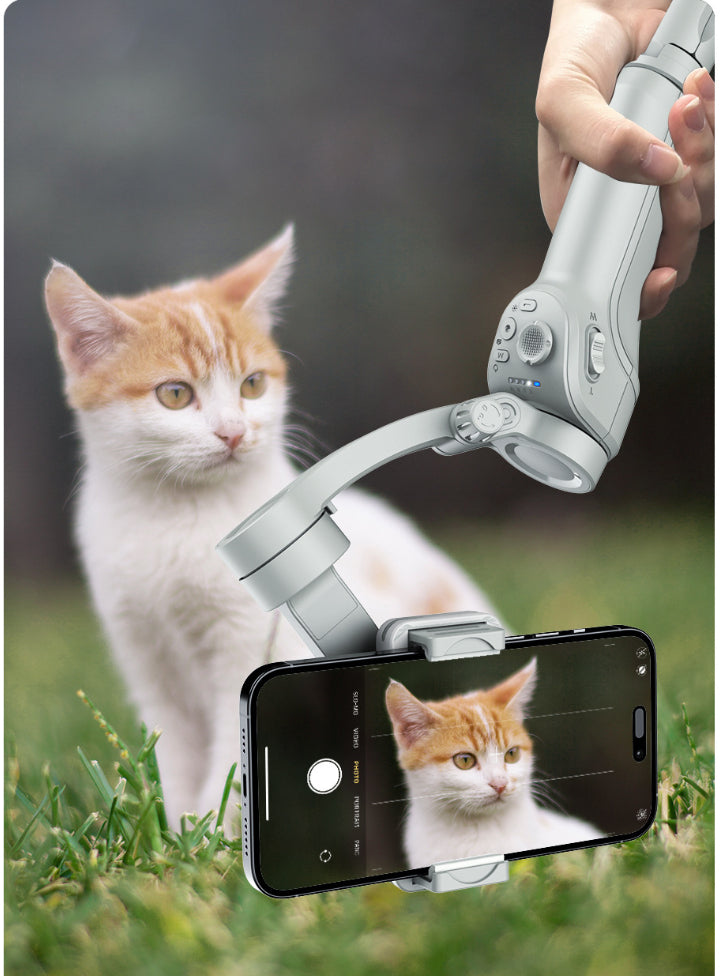 Tête de trépied portatif Trois axes Anti-shake Stabilizer AI Intelligent Face Recognition Et
