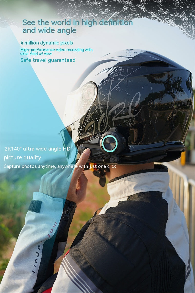 Casque de moto Intercom Bluetooth Headset Driving Recorder R3