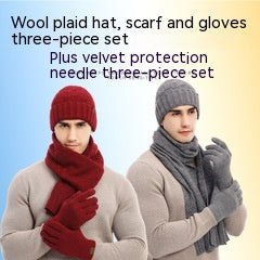 Gants de chapeau d'écharpe de couleur solide d'hiver en tricots