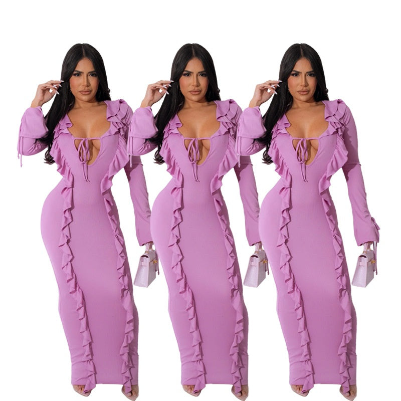 Robe de Selvedge teintée couleur pure