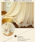 Crown European Brodery Cloth Mesh Rideaux Salon Chambre simple