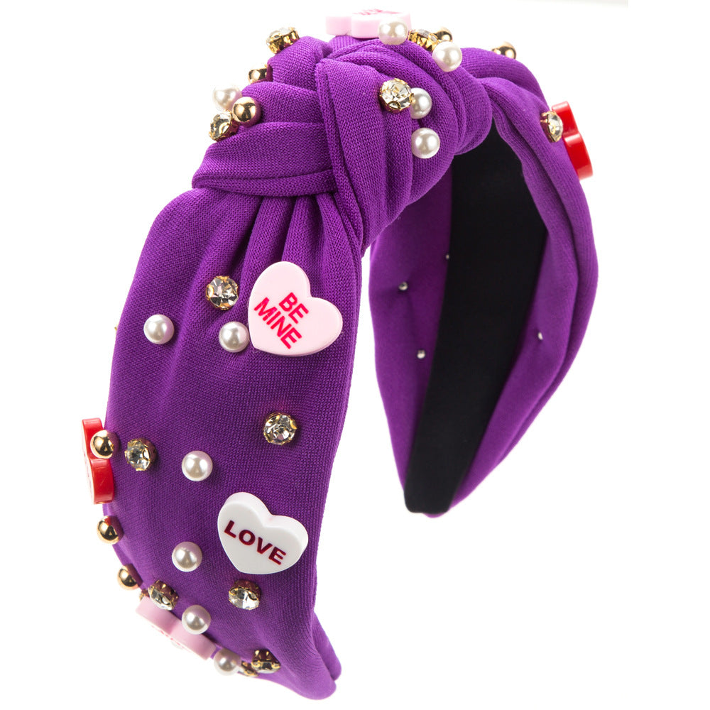 Femme Strass Pearl High Skull Top Knotted Accessoires pour cheveux de vacances