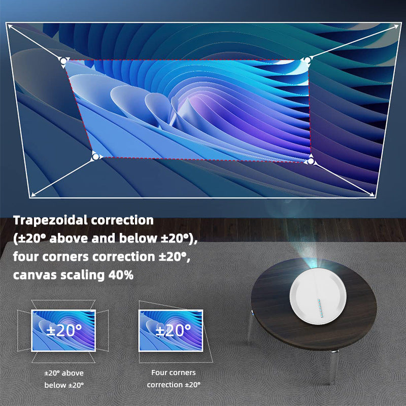 Projecteur Home Office Téléphone mobile sans fil HD Projecteur Portable Overhead Projecteur Home