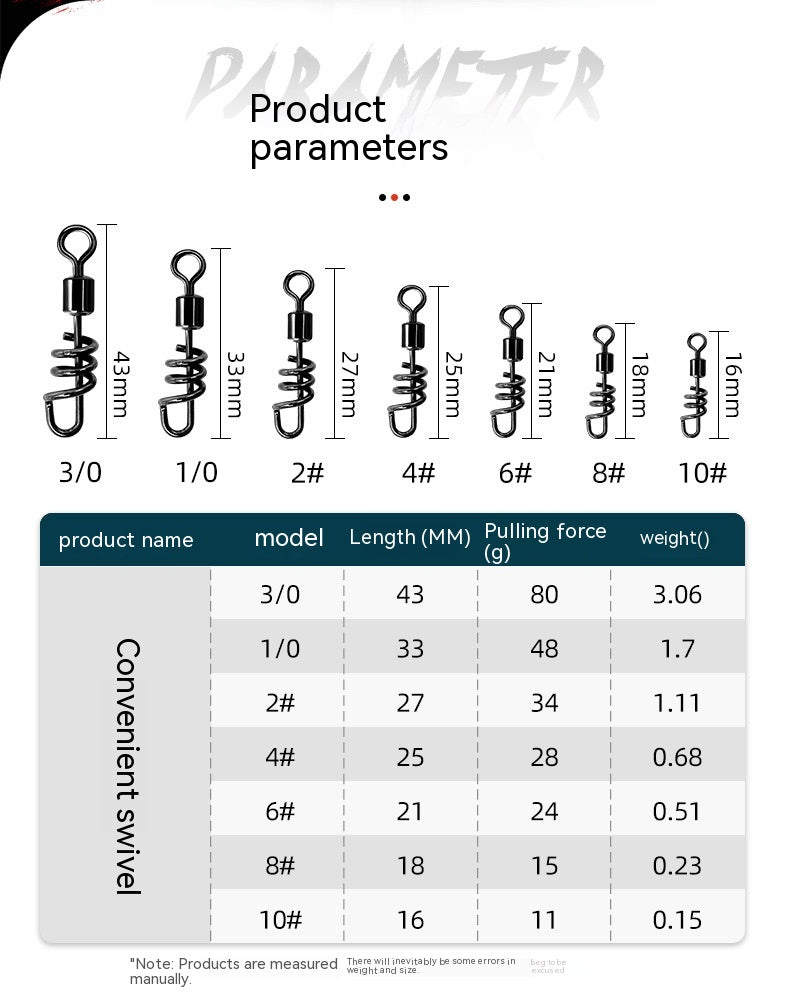 Connecteur pivotant pratique en acier inoxydable 8-forme anneau