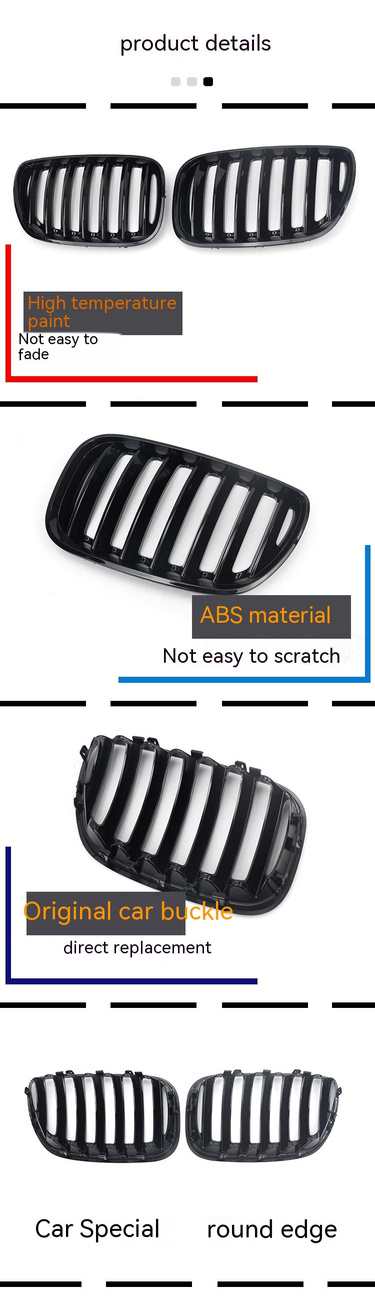 Applicable to BMW X5E 53 2004-middle Grid Modified Grille BMW Medium Mesh BMW Grille