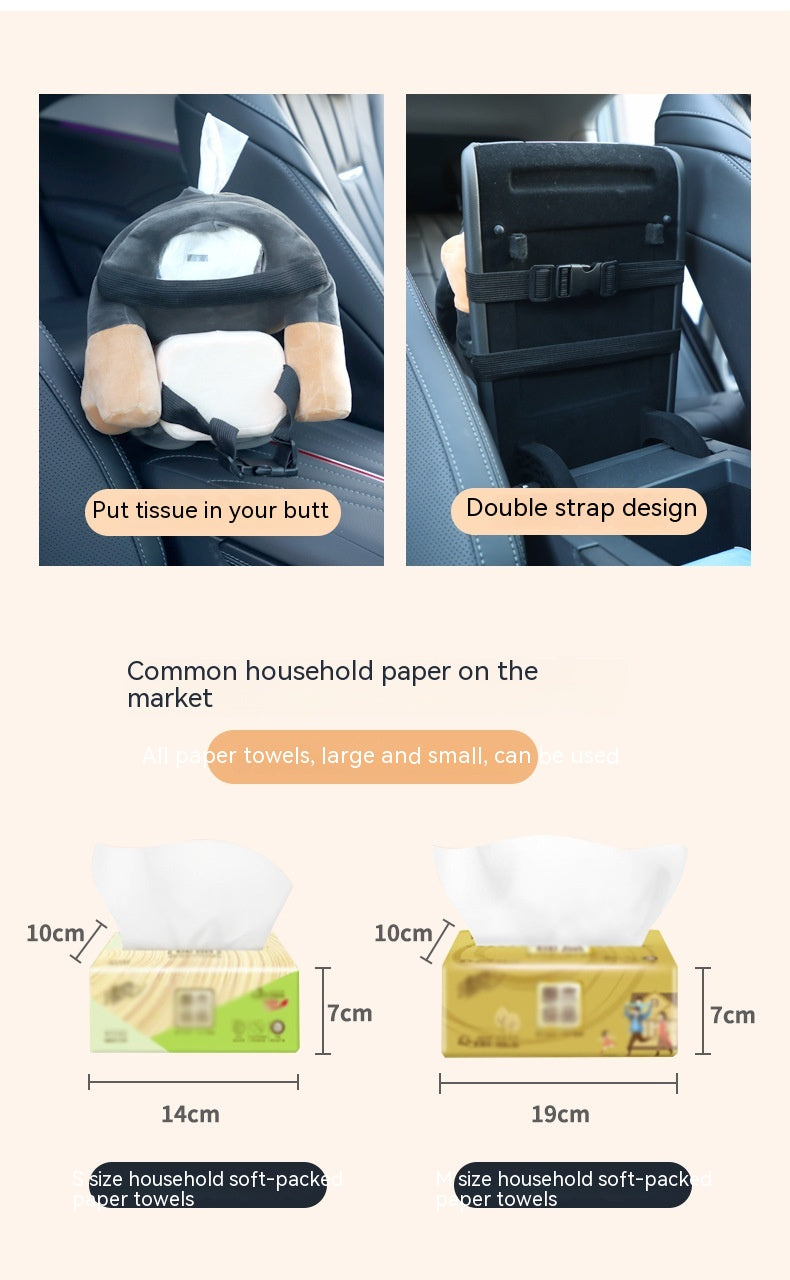 Boîte de tissu de voiture Voiture Créativité Hommes conduite principale Armres Boîte suspendu