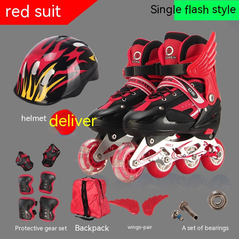 PU Adjustable Kids Skating Shoes