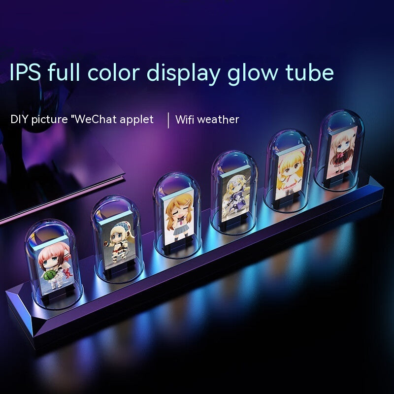 Magic Flavor Premium RGB alliage d'aluminium Simulation Nixie Tube Horloge IPS Ordinateur Bureau D