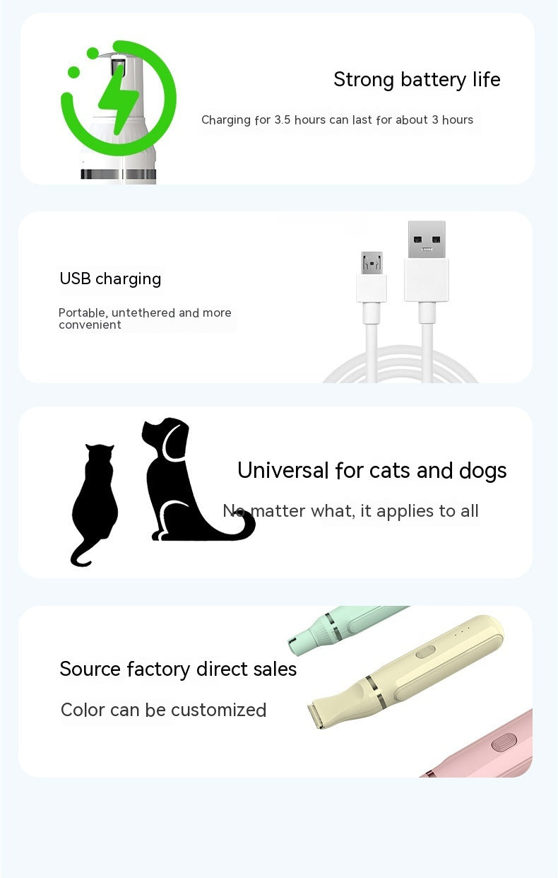 Shaver pour animaux 4 en 1 combinaison électrique