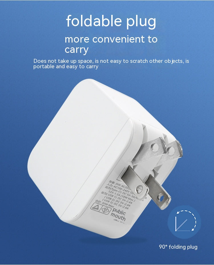 Chargeur de téléphone portable Pd20w Chargeur USB Adaptateur multiports Pse Chargeur 30W