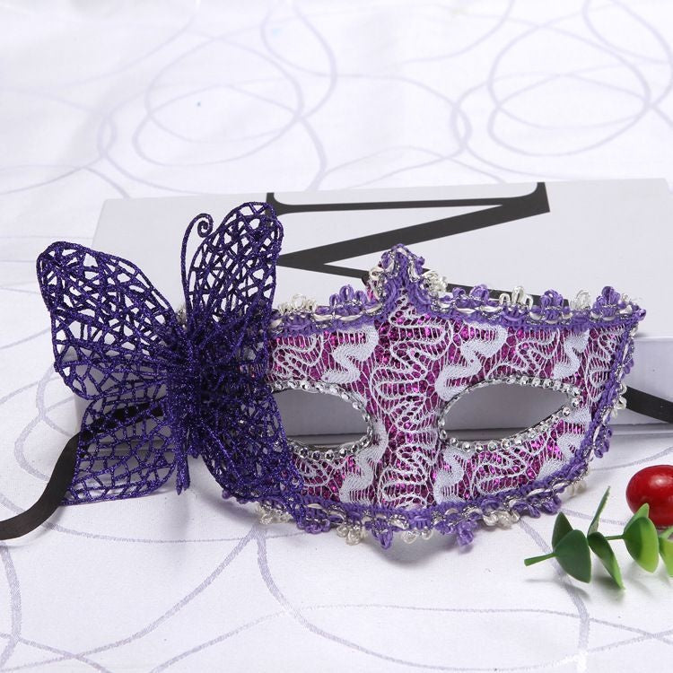 Motif Dragon en cuir gribouillis bordure environ plus papillon Princesse Masque Makeu