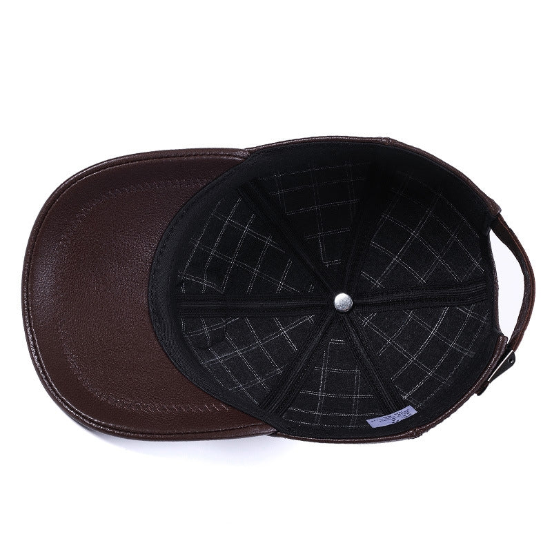 Véritable cape en cuir Peaked homme et peau de chèvre casual femme