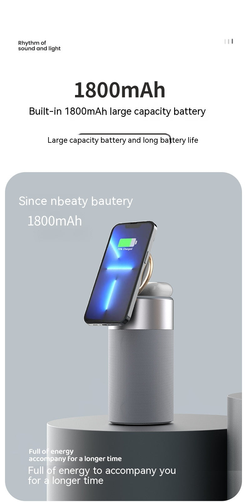 Earphone Cellphone Magnetic Audio Petit Portable Home Office Chargeur sans fil extérieur