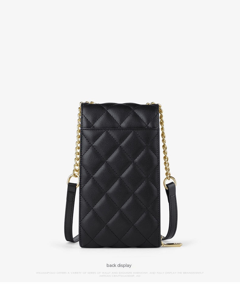 Mini en cuir pour femmes Sac de téléphone portable classique Sac Messenger