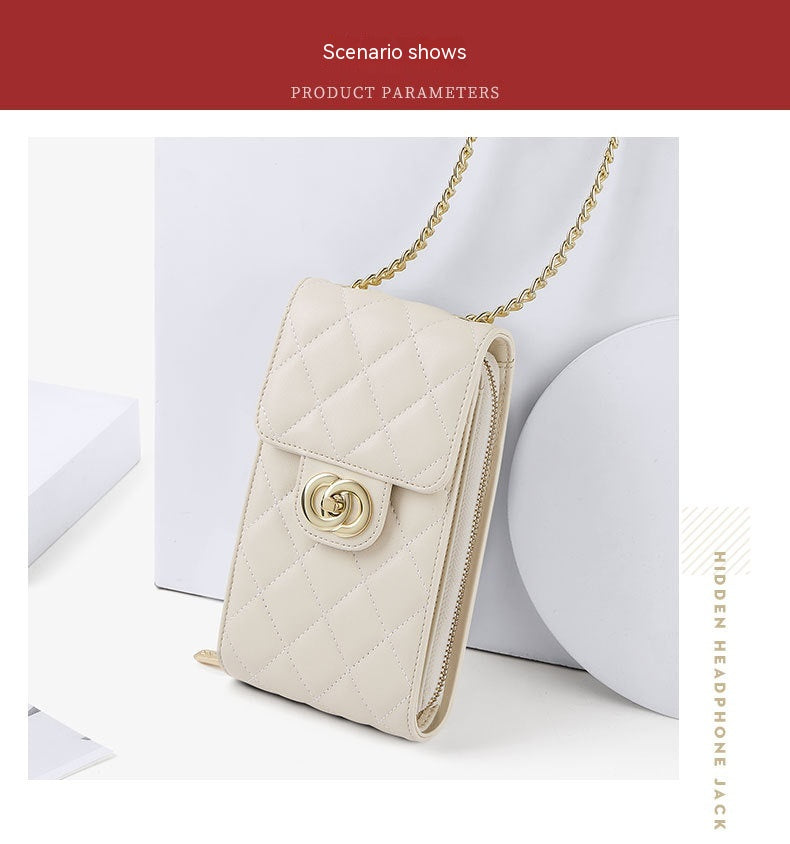 Mini en cuir pour femmes Sac de téléphone portable classique Sac Messenger
