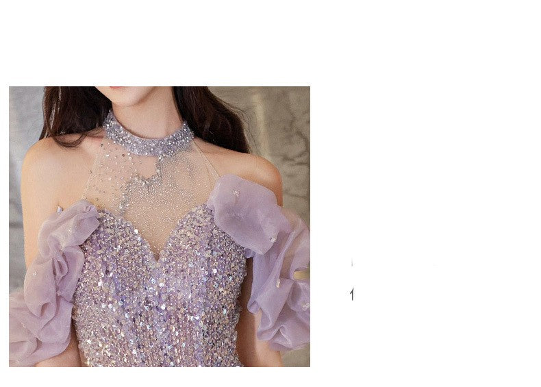 Style français de Halter Gown pour femmes