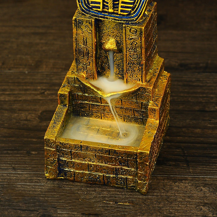 Creative Ancient Egypt Backflow Incense Burner Resin Crafts Accueil Bouddha Ornement