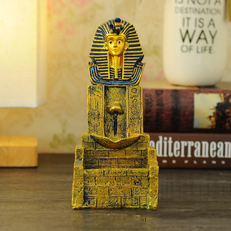 Creative Ancient Egypt Backflow Incense Burner Resin Crafts Accueil Bouddha Ornement